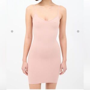 Alaia Paris Nylon Contour Mini Dress Pink Size 38